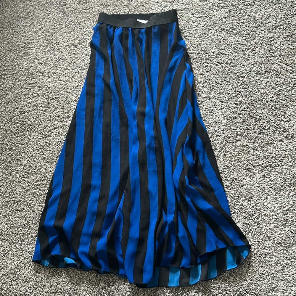 LuLaRoe Lucy Maxi Skirt Black & Blue